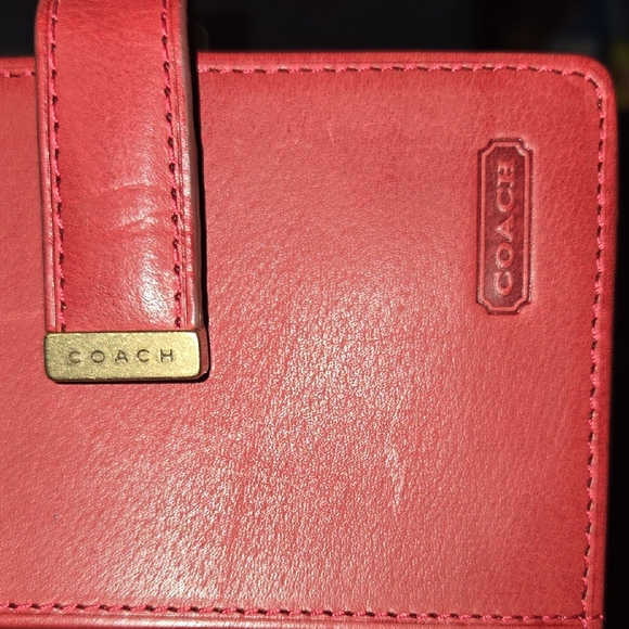 Coach Scarlet Leather Card Holder - Picture 5 of 10